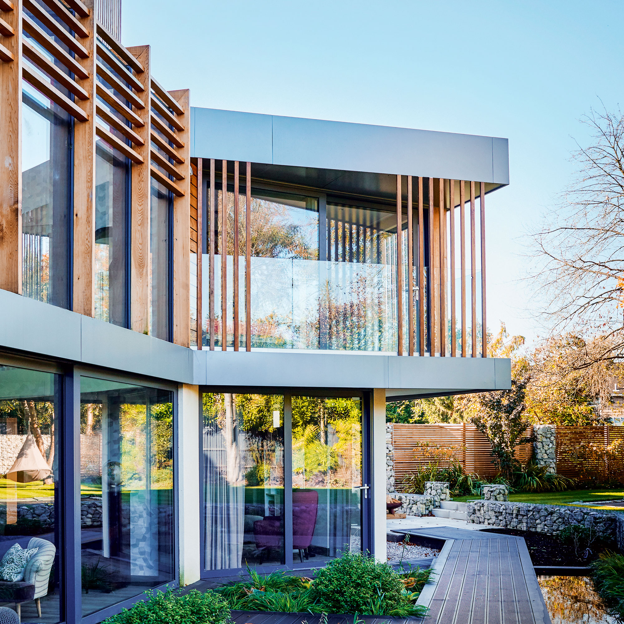 contemporary self build glass house