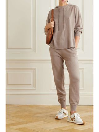 Cashmere Hoodie and Track Pants Set