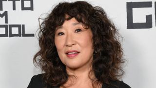 Sandra Oh is pictured with curly hair as she attends the 2023 GFS Fall Benefit on October 12, 2023 in Santa Monica, California.