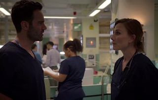 Jac and Kian face off in Holby City