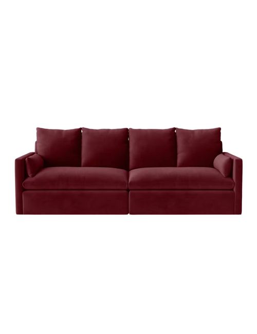 Leighton Track Arm Modular Sofa in Current Velvet
