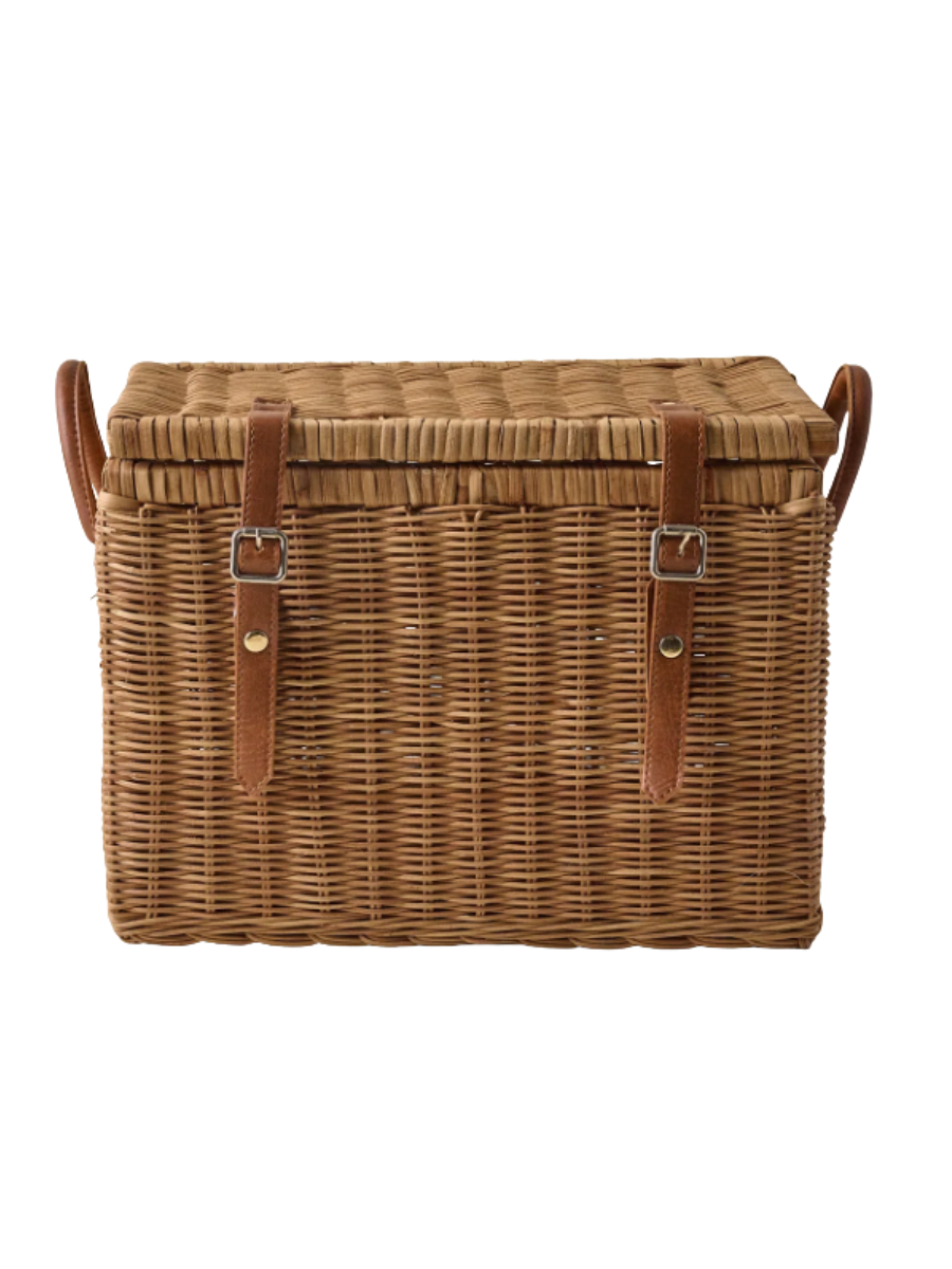 Woven storage basket