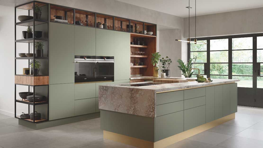 Trending: Sage green kitchens