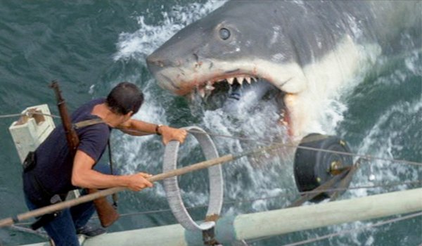 Jaws vs. Roy Scheider in Jaws