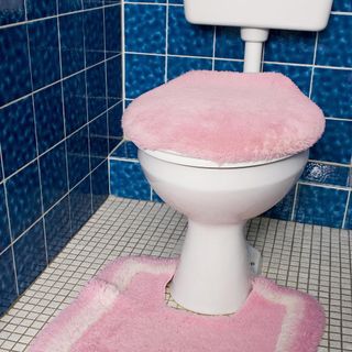 pink toilet seat cover