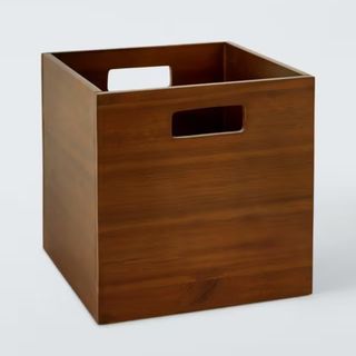 John Lewis Mid-Century Timber Storage Box, Medium, Brown