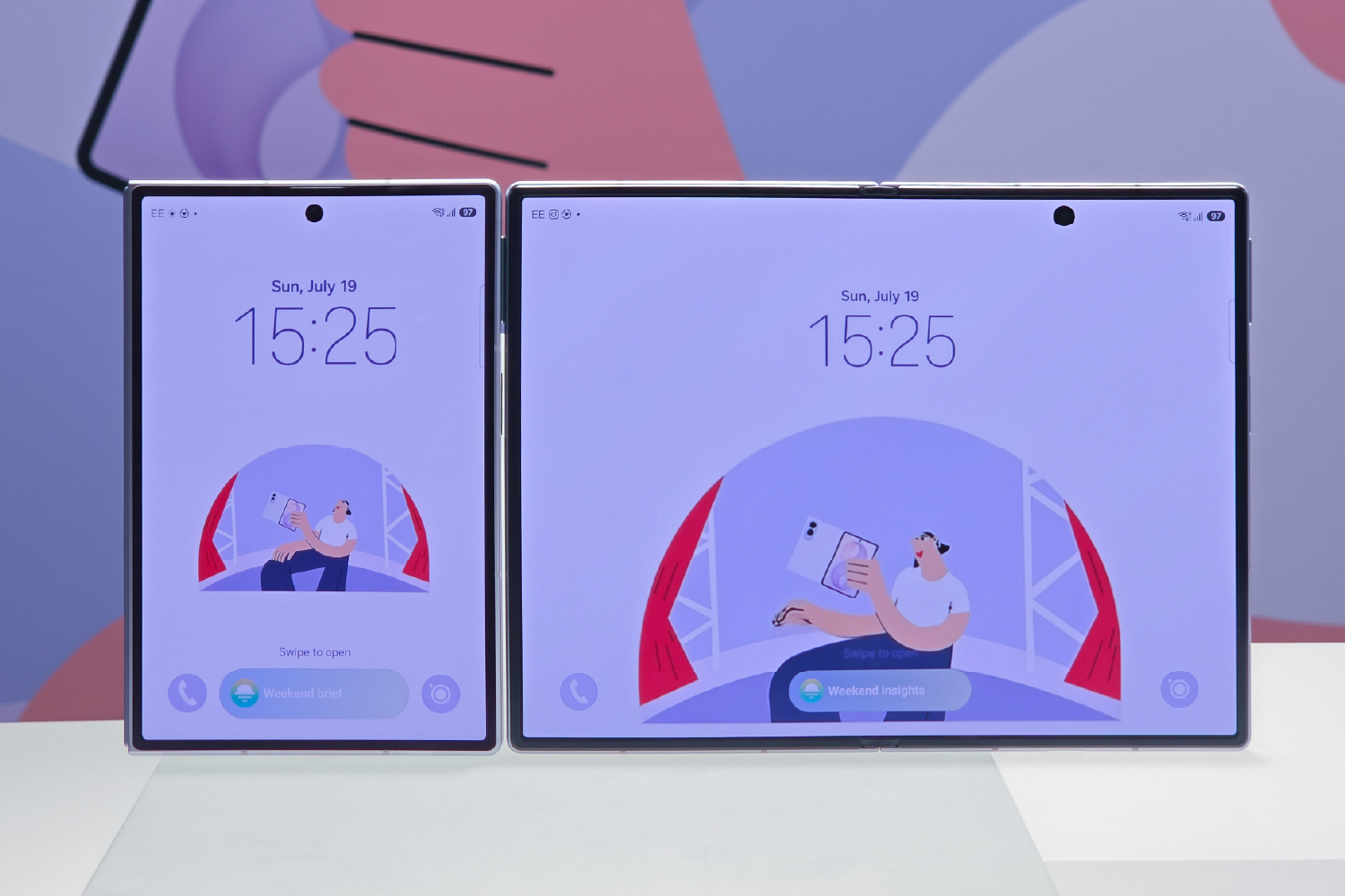 The Samsung Galaxy Z Fold8, closed and open