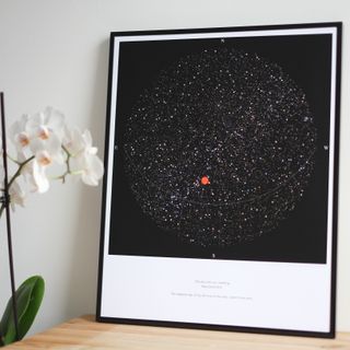 personalised map of the stars print by not on the high street