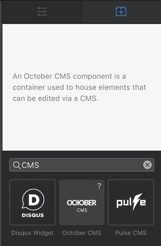 Pulse CMS and October CMS have their own premade Brics.