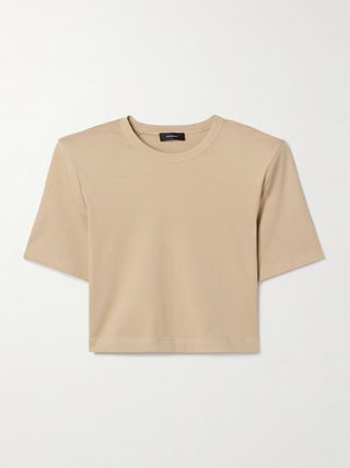 Cropped Cotton-Jersey T-Shirt