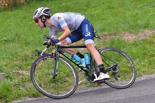 Adam Yates in the white jersey during stage 20