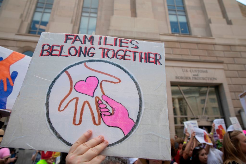 Trump immigration policy protest. 