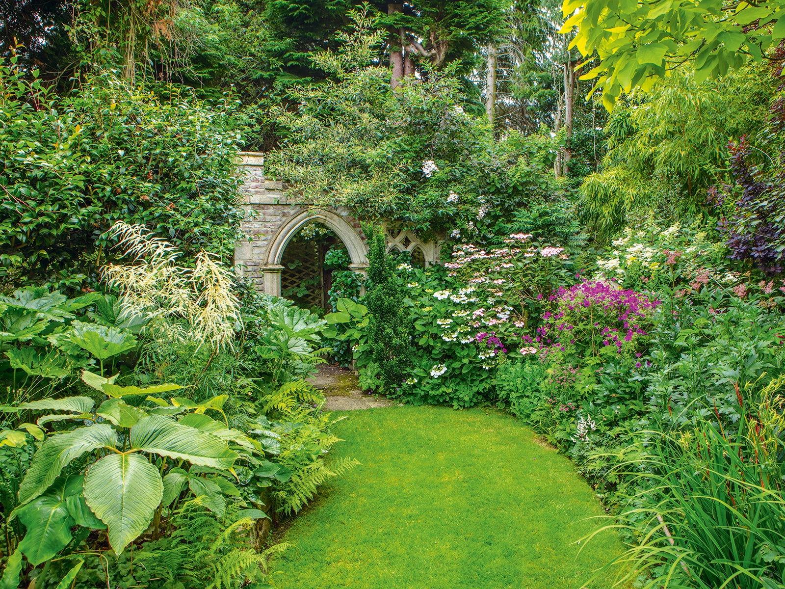 Themed garden with gothic folly