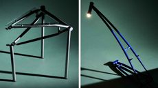 Metal table and lamp by Cara Campos
