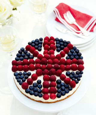 Platinum Jubilee party ideas with union jack cake