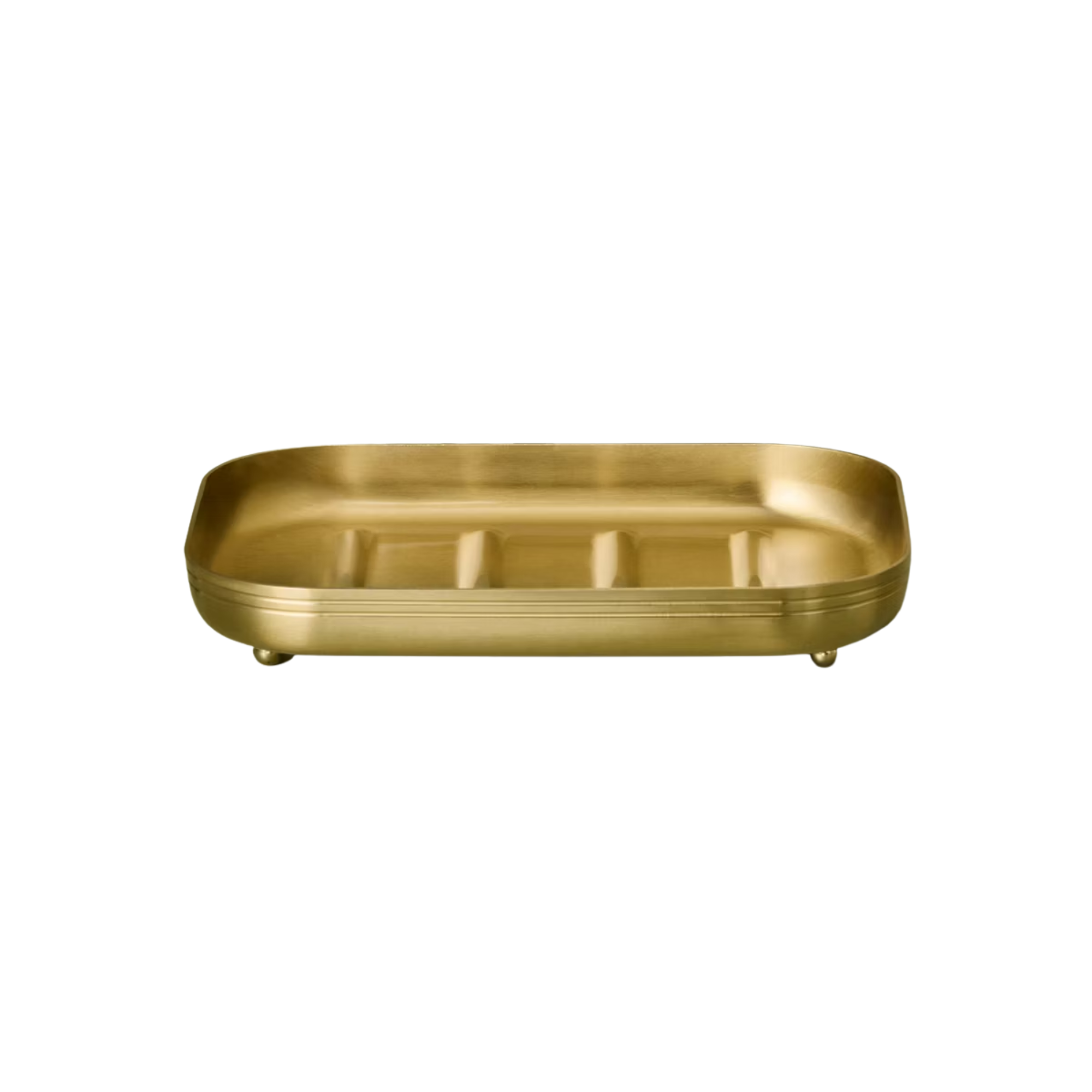a brass soap dish