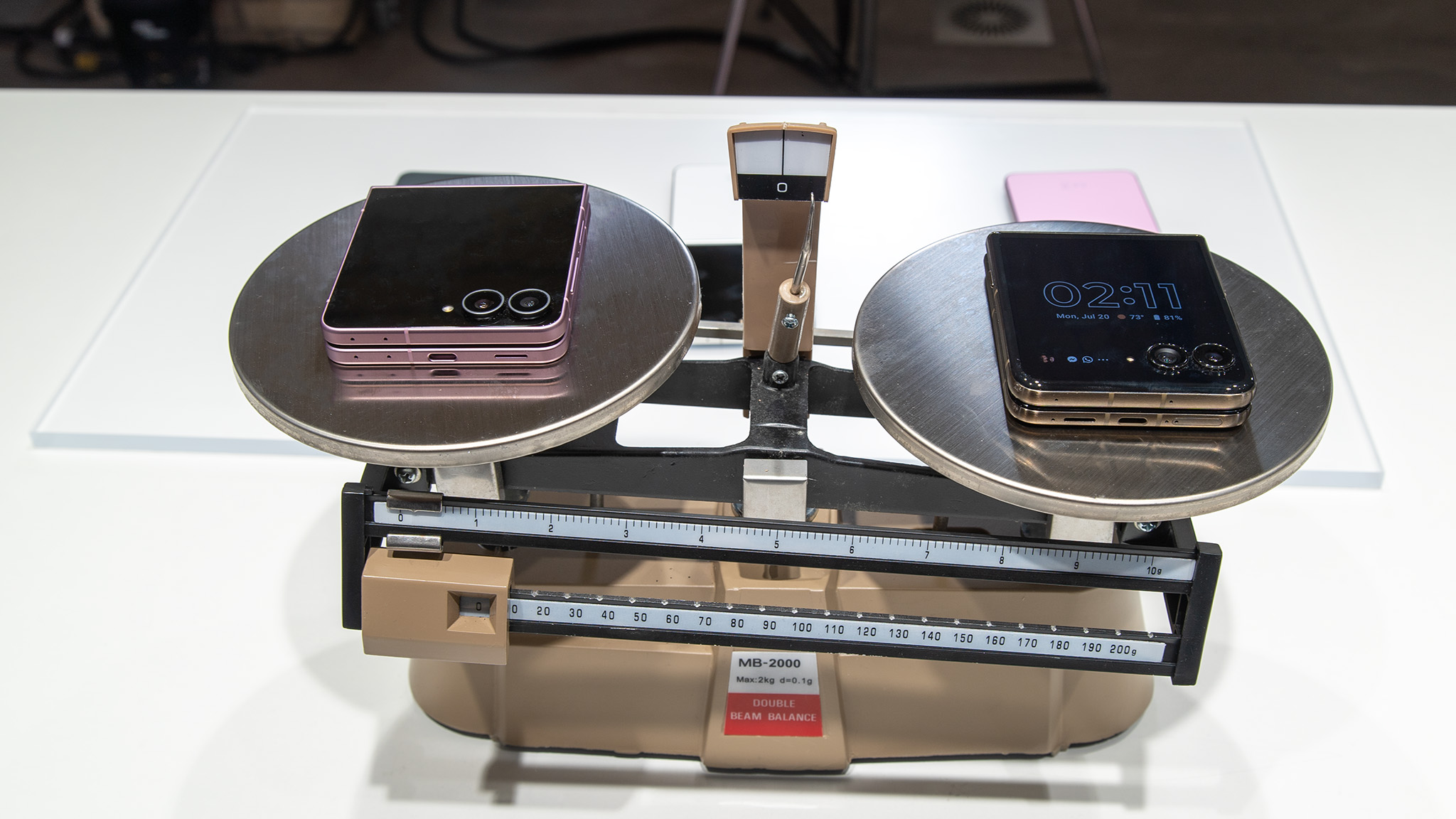 Comparing the Samsung Galaxy Z Flip 8 with the Motorola Razr Ultra 2026 at a hands-on event