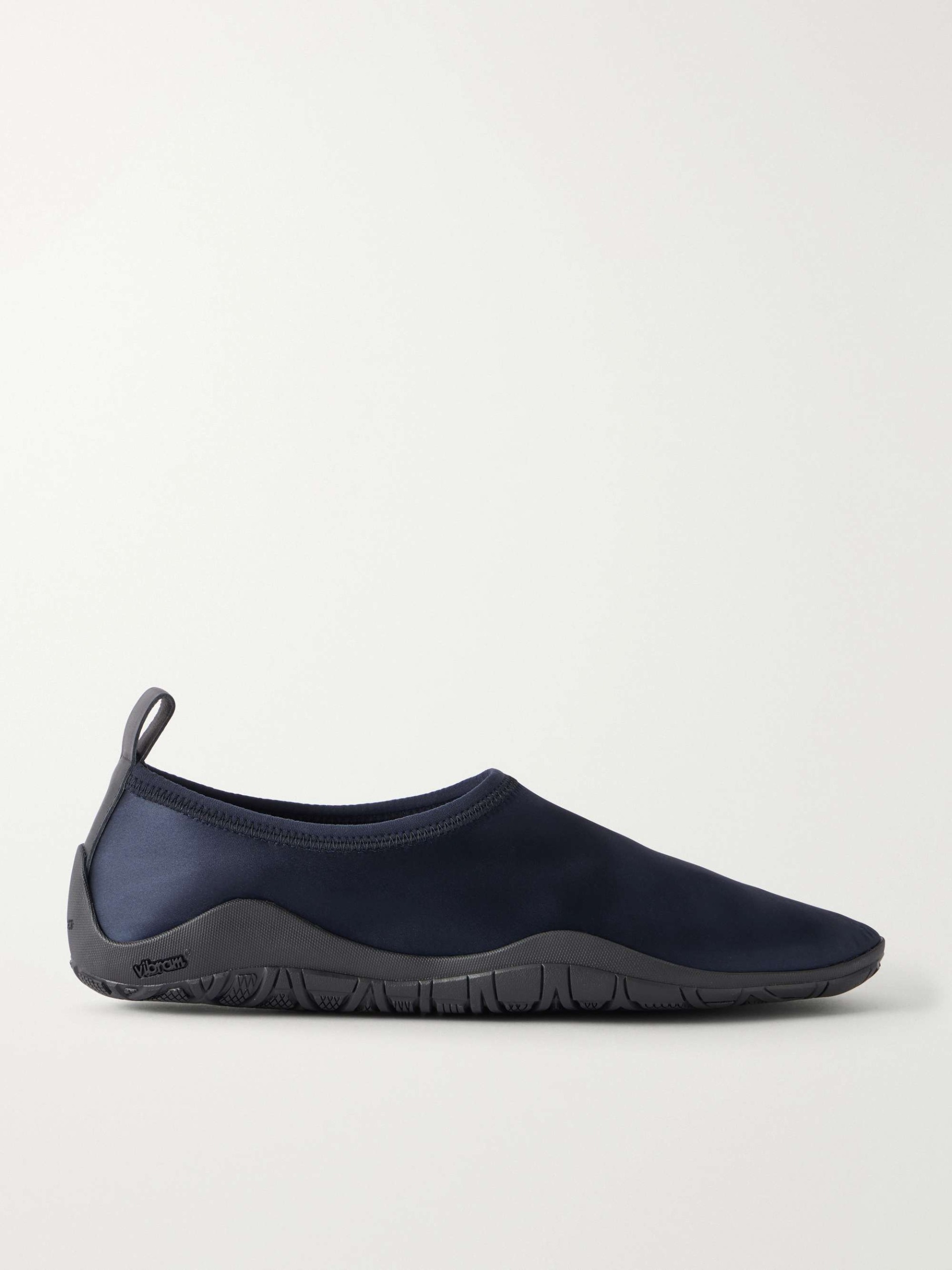 Elbe Rubber-Trimmed Satin Flats