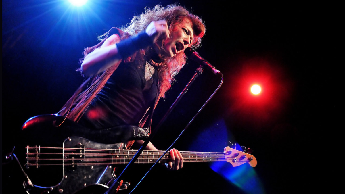 Melissa Auf der Maur performs live at Le Trabendo on December 15, 2010 in Paris, France. 