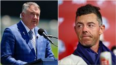 PGA of America president Don Rea alongside Rory McIlroy