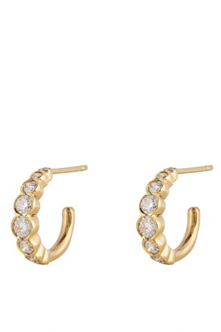 Jessie Thomas Larger scalloped Diamond Hoops