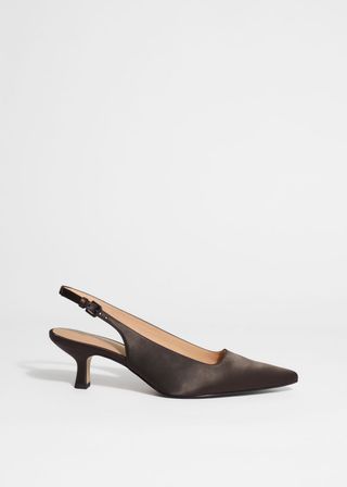 Slingback-Pumps mit spitzer Zehenpartie