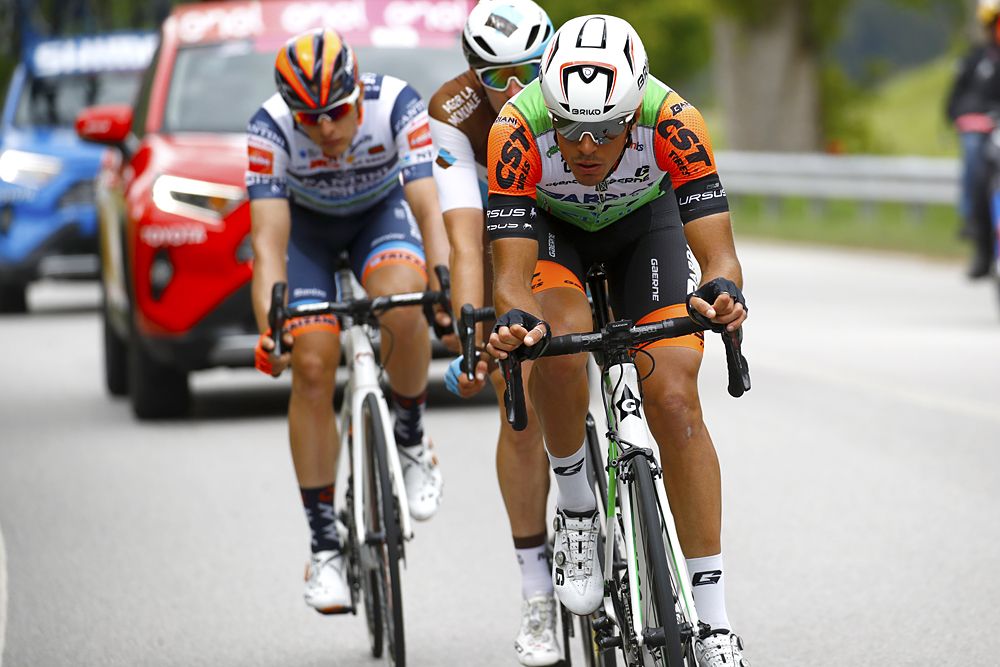 Mirco Maestri (ITA - Bardiani - CSF) leads the breakaway during stage 18 at the Giro d'Italia
