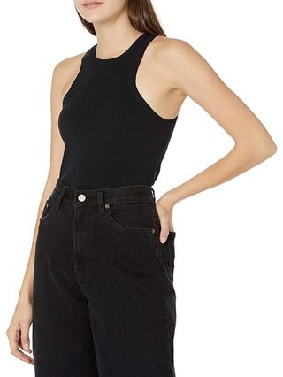 The Drop Women's @lucyswhims Sleeveless Halter Crewneck Sweater Tank, Black, Xxl