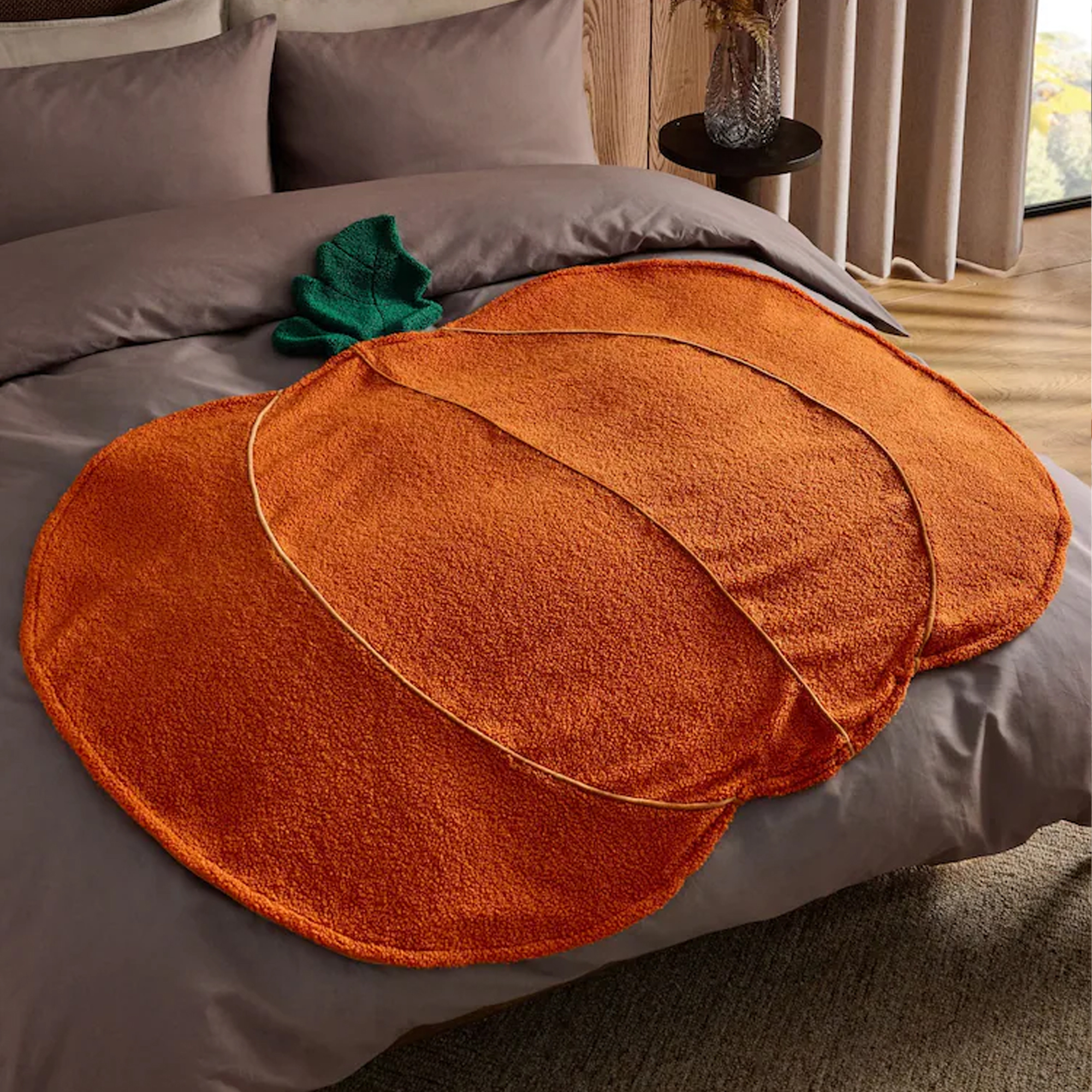 Next, Orange Pumpkin Shaped Throw