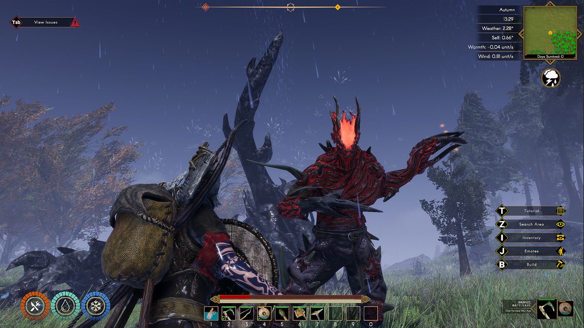 Viking faces down with a leshen in Aska