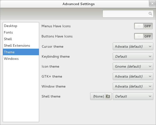 GNOME Tweak Tool - User Themes