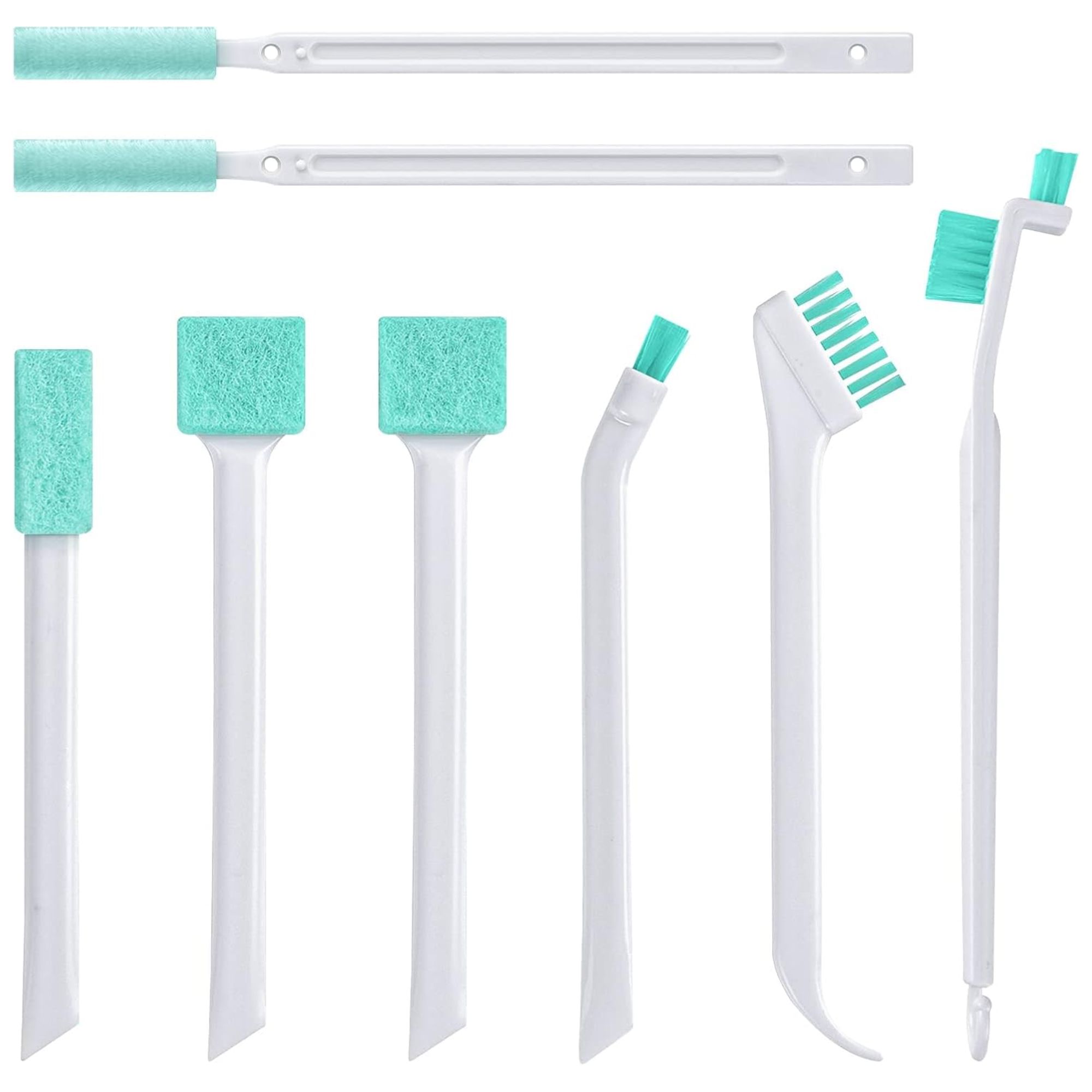 White brush set with green bristles