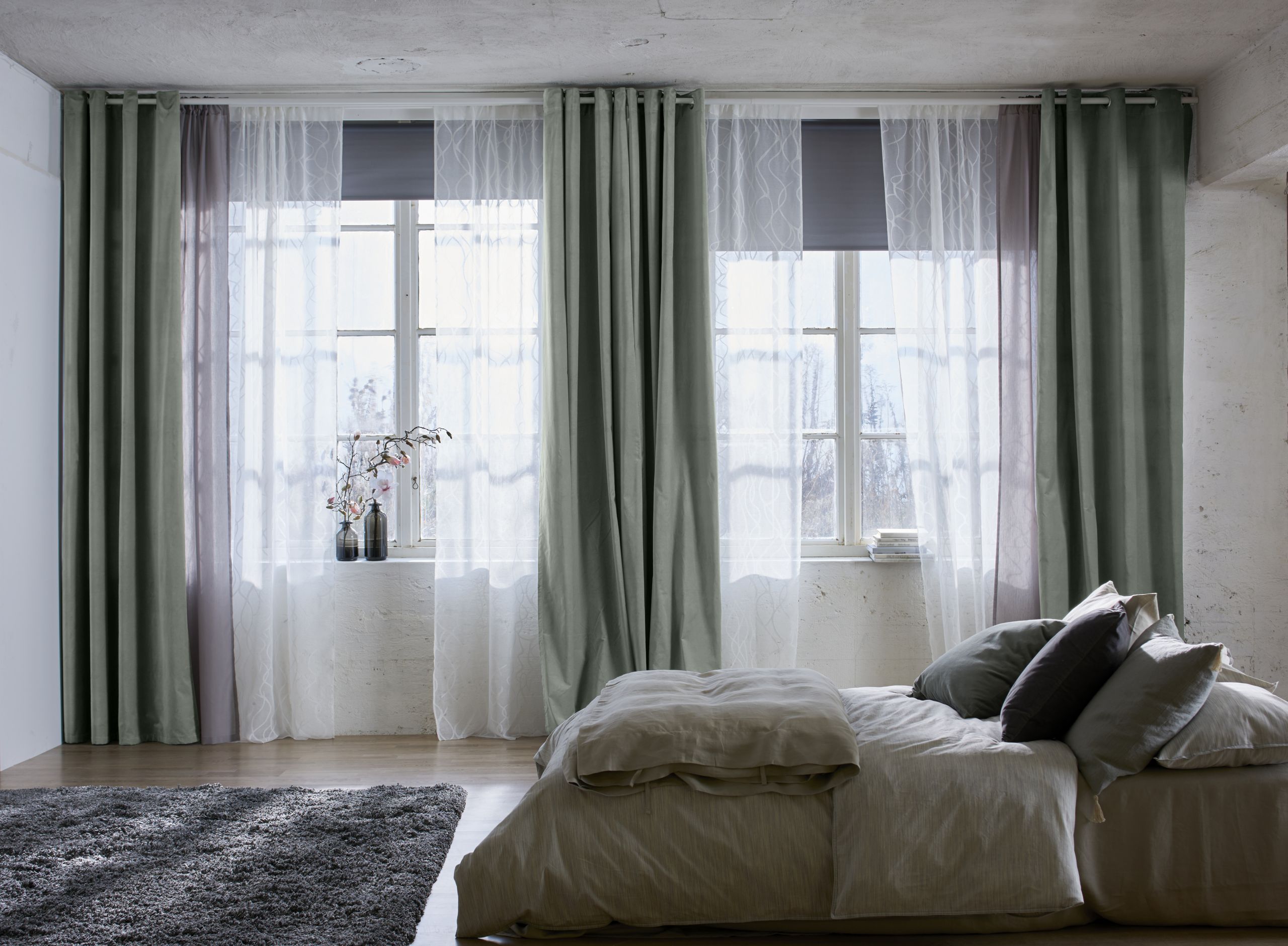 Ikea Sanela bedroom curtains