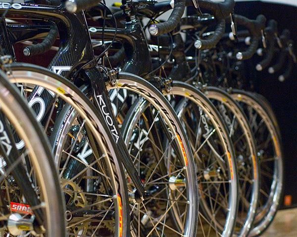 Pure beauty&hellip;riders assembled their bikes side by each in the dining room before serving a gourmet dinner they prepared for sponsors and management.