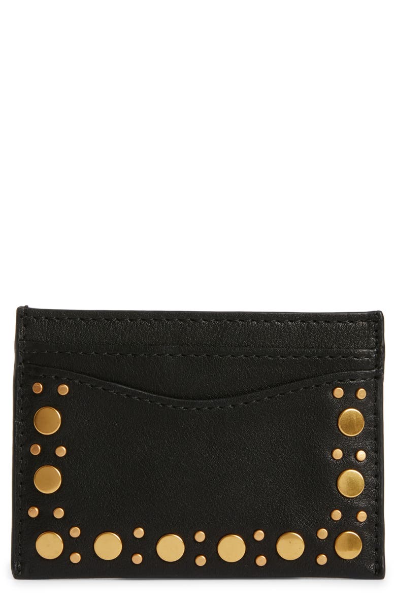 Noemie Stud Leather Card Case