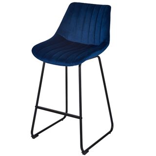 velvet navy blue bar stool