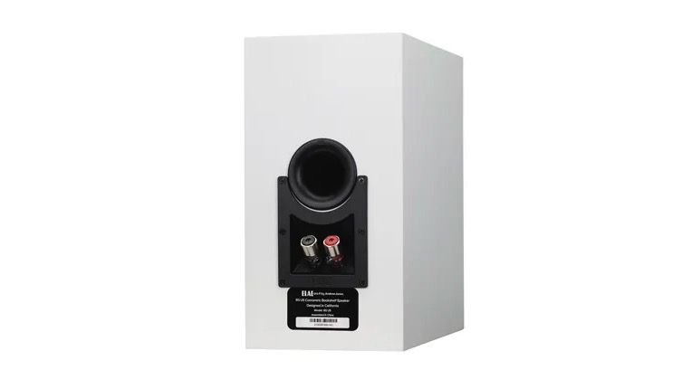 A white Elac Uni-Fi BS U5 speaker on a white background.