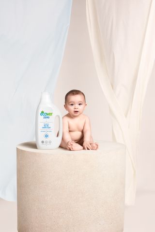 ecover zero cleaning products made for allergies with cute baby