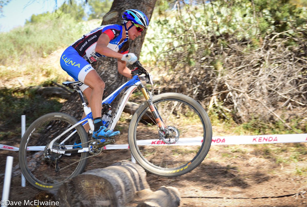Katerina Nash (Luna Pro Team) was near the front but not in contention for the podium today.