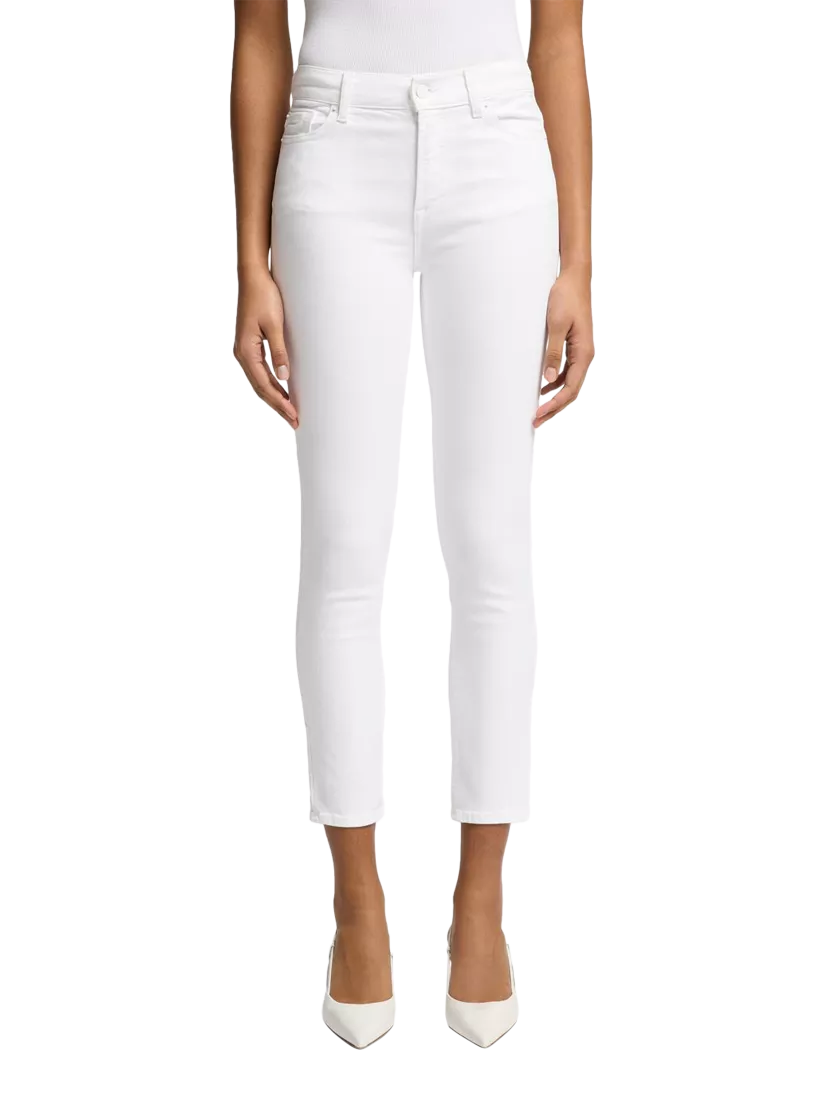 7 for All Mankind Roxanne Ankle Grazer Jeans, White