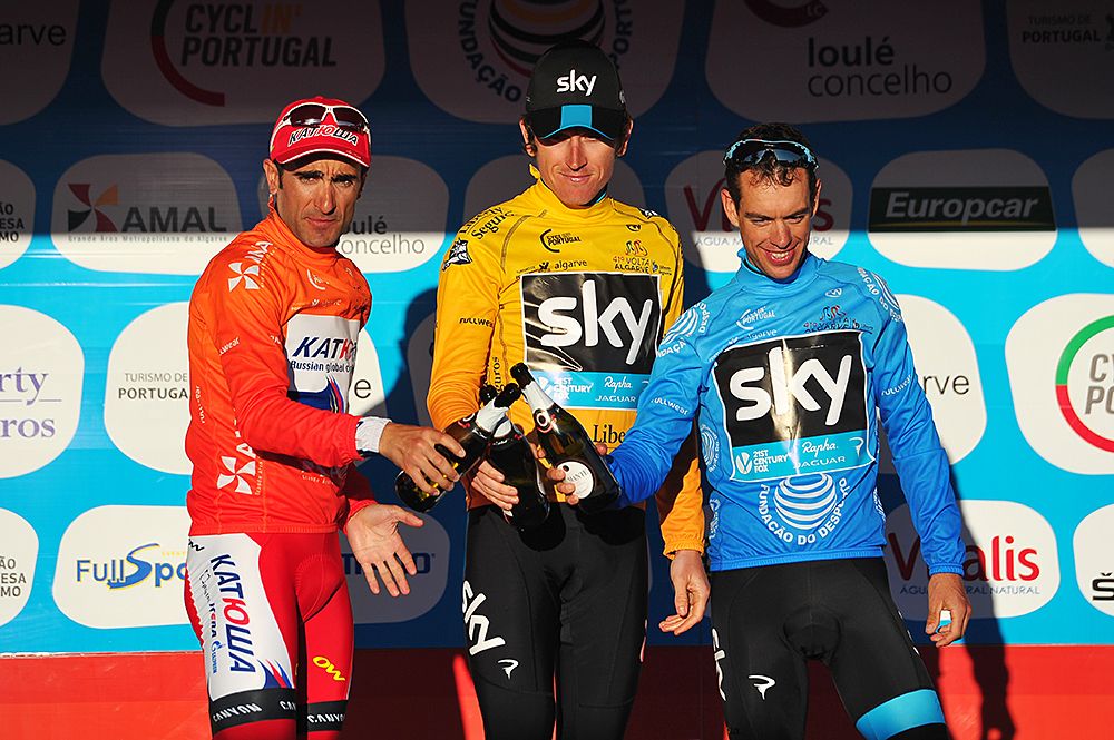 Tiago Machado (Katusha), Geraint Thomas (Team Sky), Richie Porte (Team Sky)