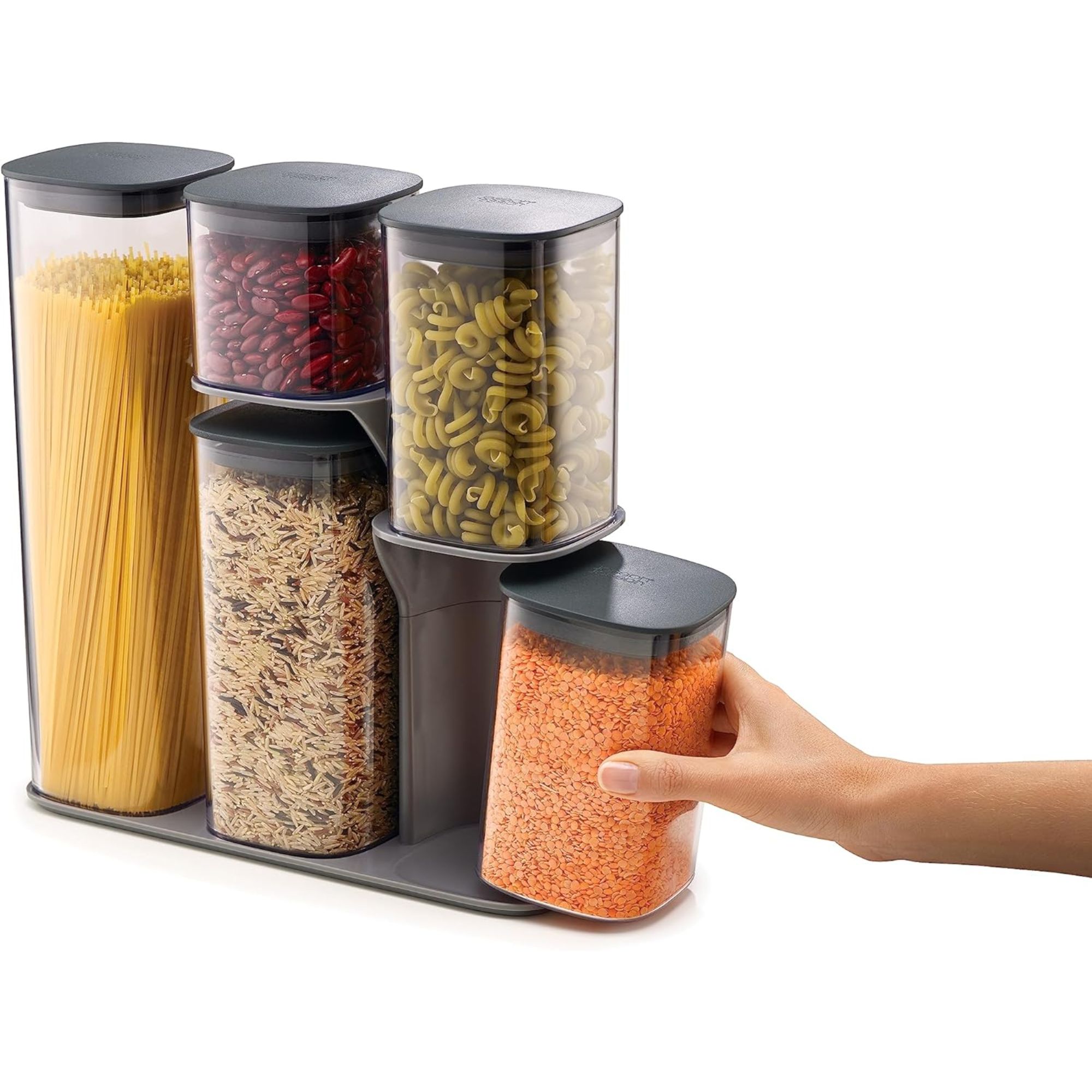 Joseph Joseph Podium Dry Food Storage Container Set with Stand