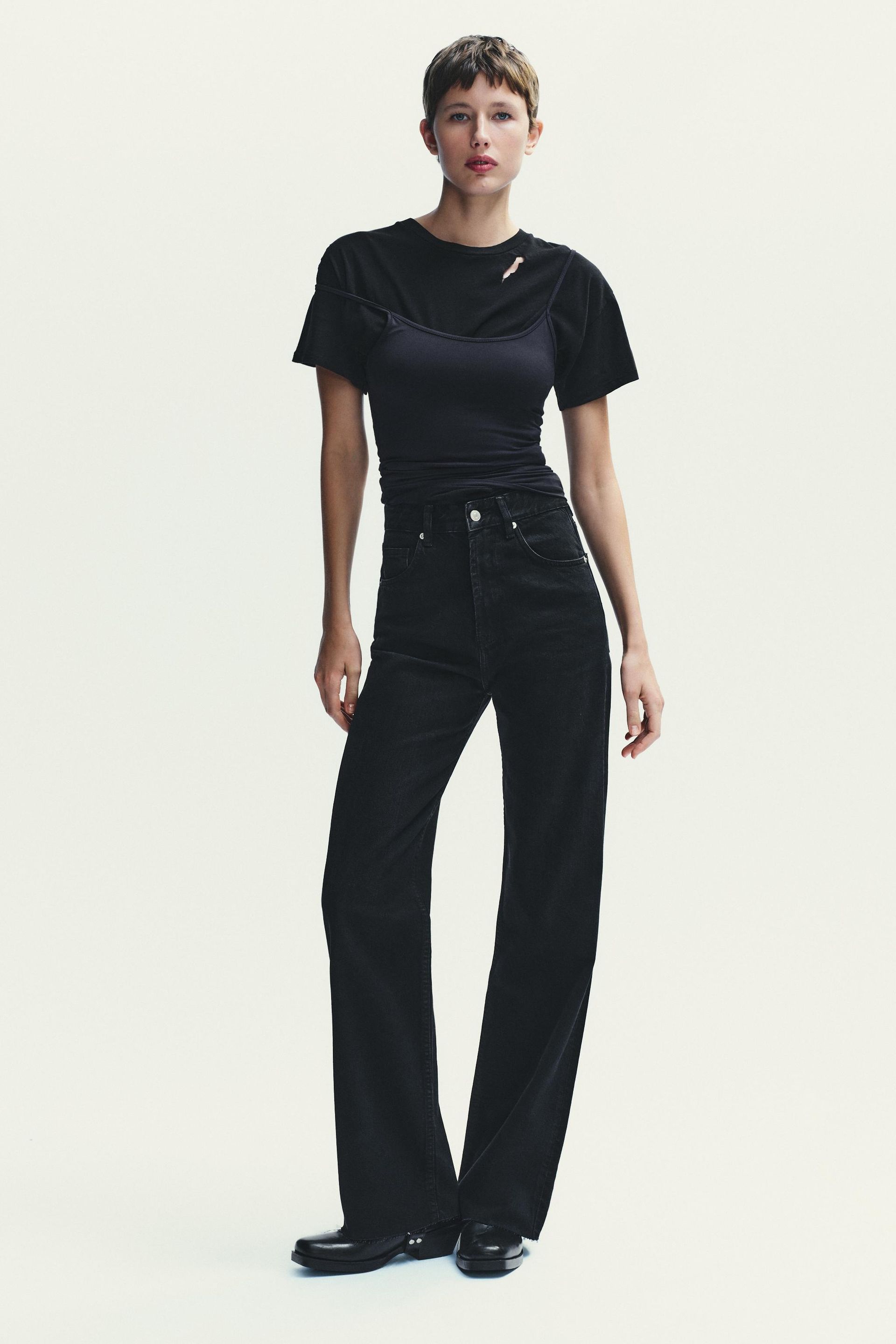 Trf High Rise Wide Leg Jeans
