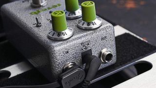 Image of Fender Hammertone Reverb pedal on a pedalboard