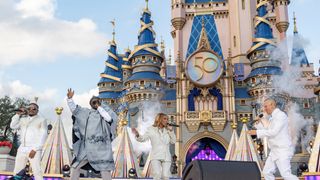 Black Eyed Peas perform at the Disney Parks Magical Christmas Day Parade
