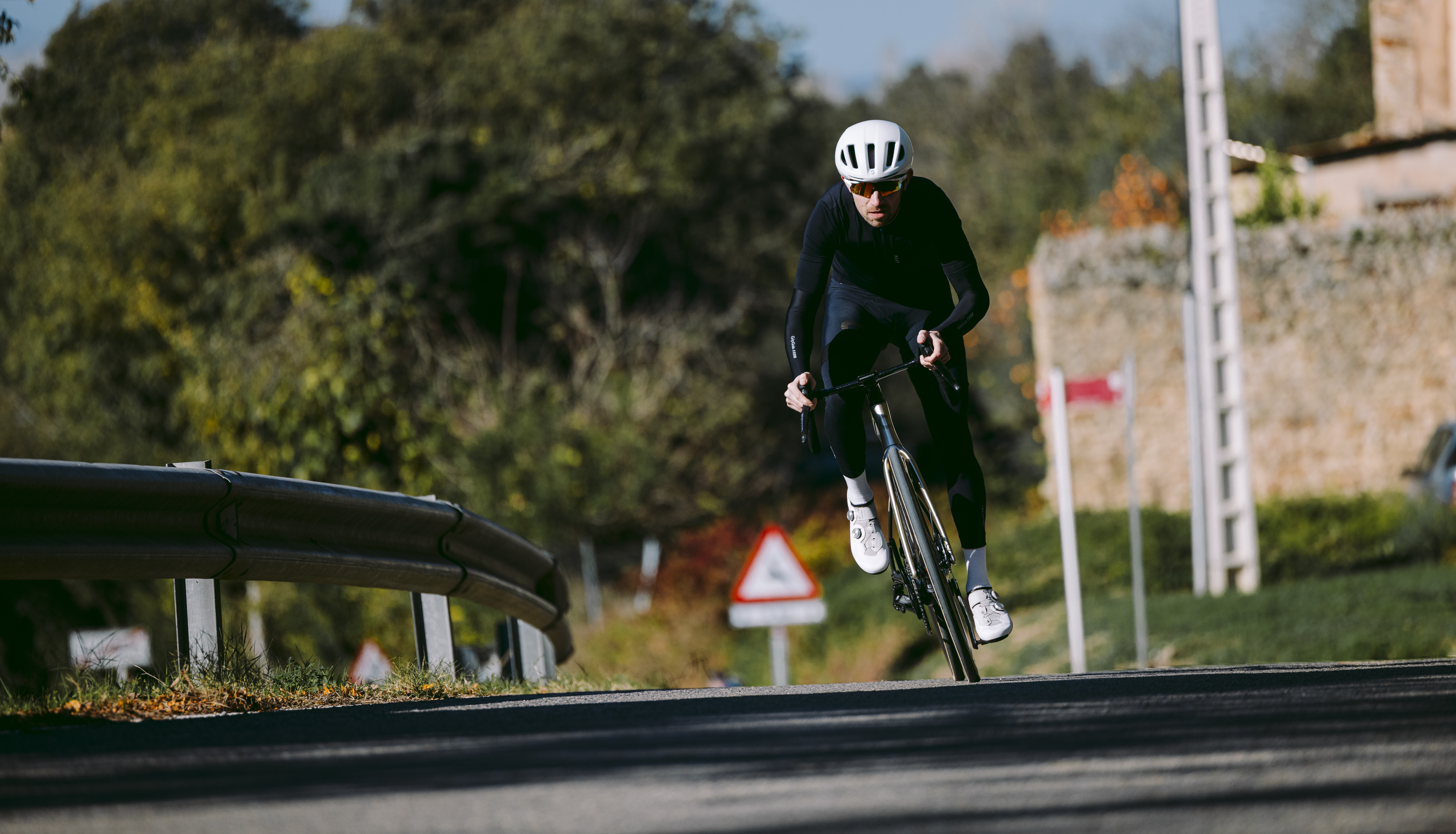 A man riding the Cannondale SuperSix Evo gen 5