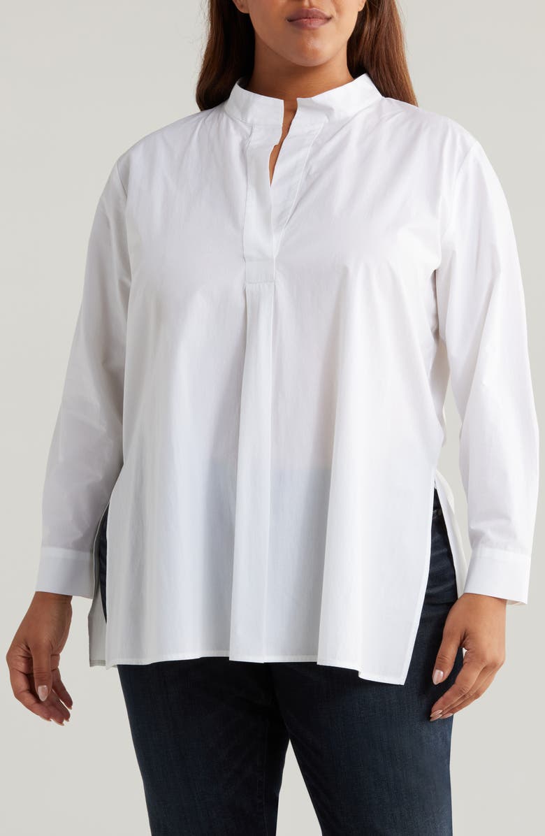 Organic Cotton Stand Collar Tunic Top