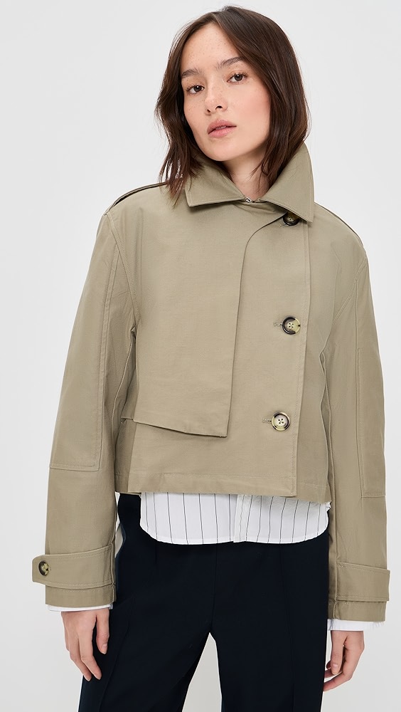 Jamie Cropped Trench - Khaki