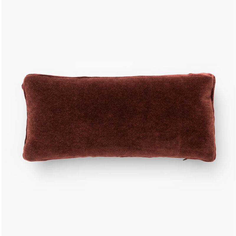 dark red velvet pillow