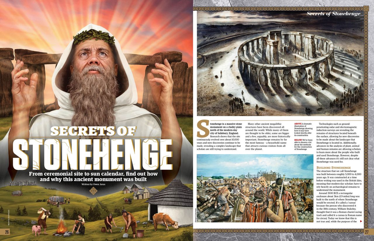 Secrets of Stonehenge, All About History spread